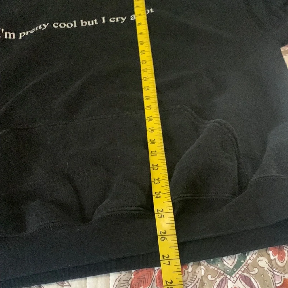 Black message hoodie- Unisex - Picture 4 of 7